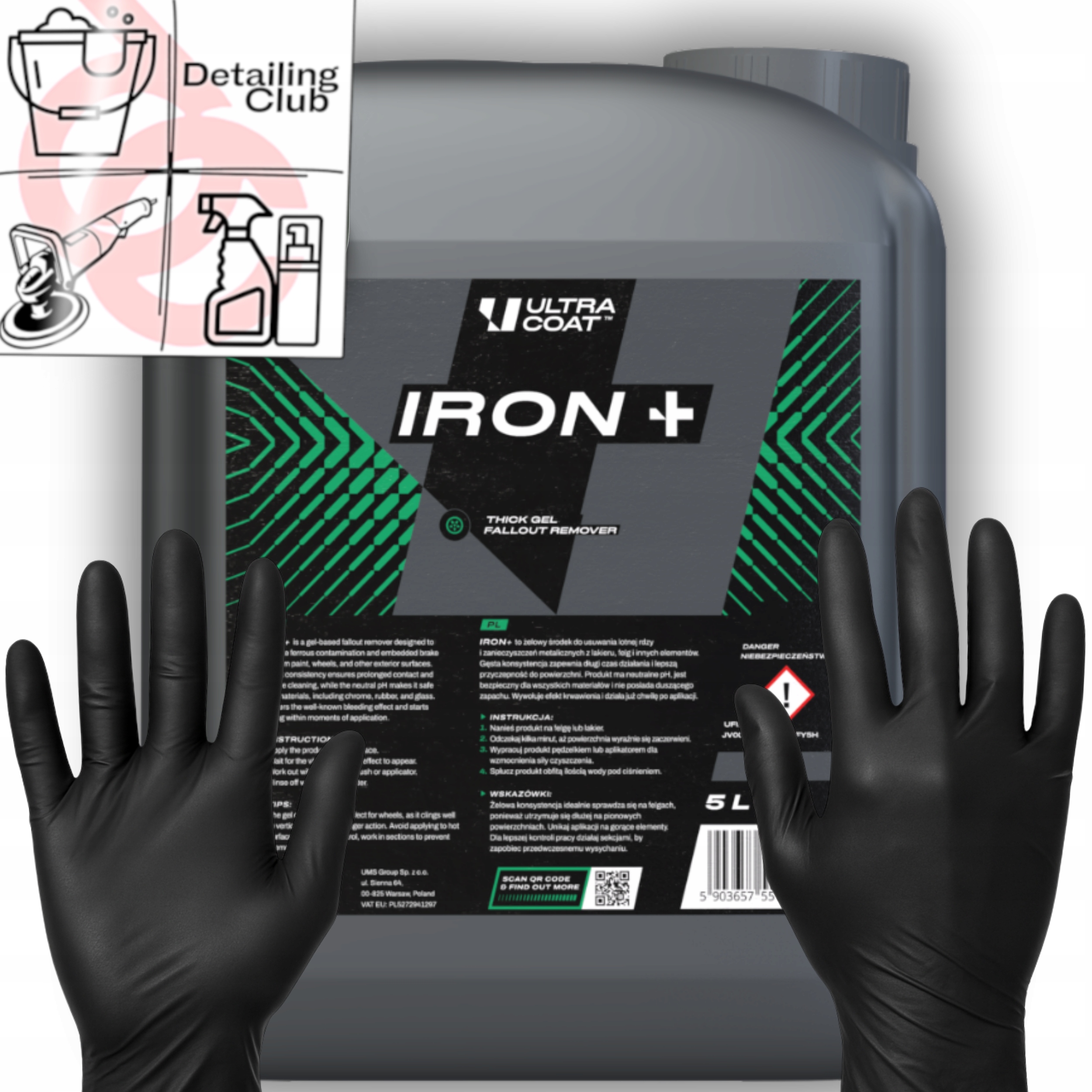 Ultracoat Iron+ Deironizer na lak Krvavý disk odstraňuje hrdzavý povlak 5L