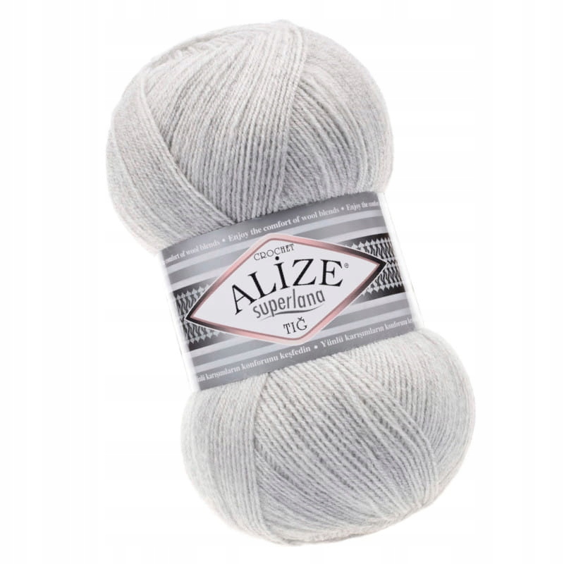 Alize Superlana Tig 208 Jasny Popielaty 570mt