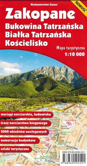 Zakopane Bukowina I Białka Tatrzańska Kościelisko Mapa Turystyczna Gauss