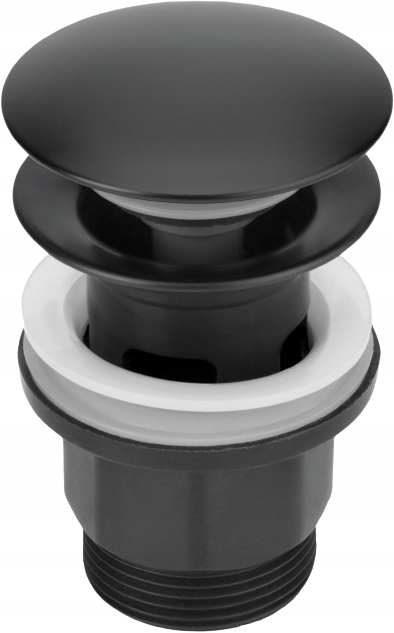 Korek klik-klak czarny syfon umywalkowy harmonijka Waga produktu z opakowaniem jednostkowym 0.5 kg