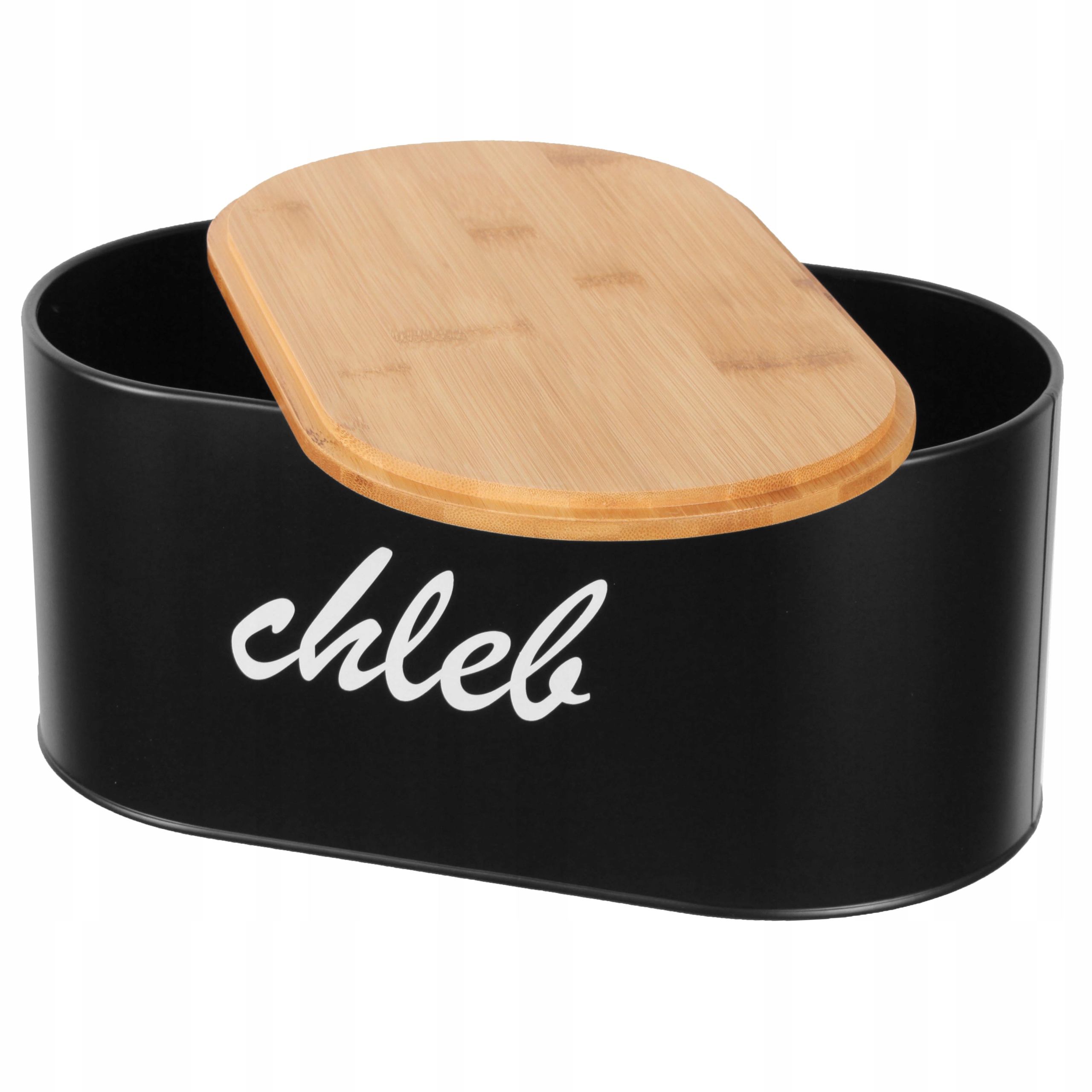 ZESTAW CHLEBAK METALOWY DREWNO POJEMNIK NA ŻYWNOŚĆ + DESKA MASELNICZKA NÓŻ Marka Brunbeste