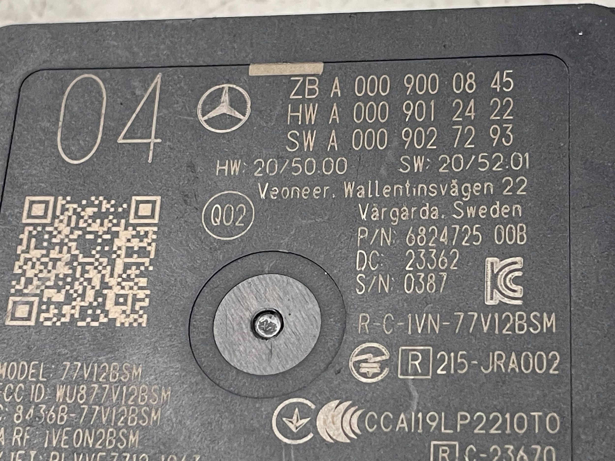 original Radar Sensor sensor Radarowy Mercedes A0009000845 !J