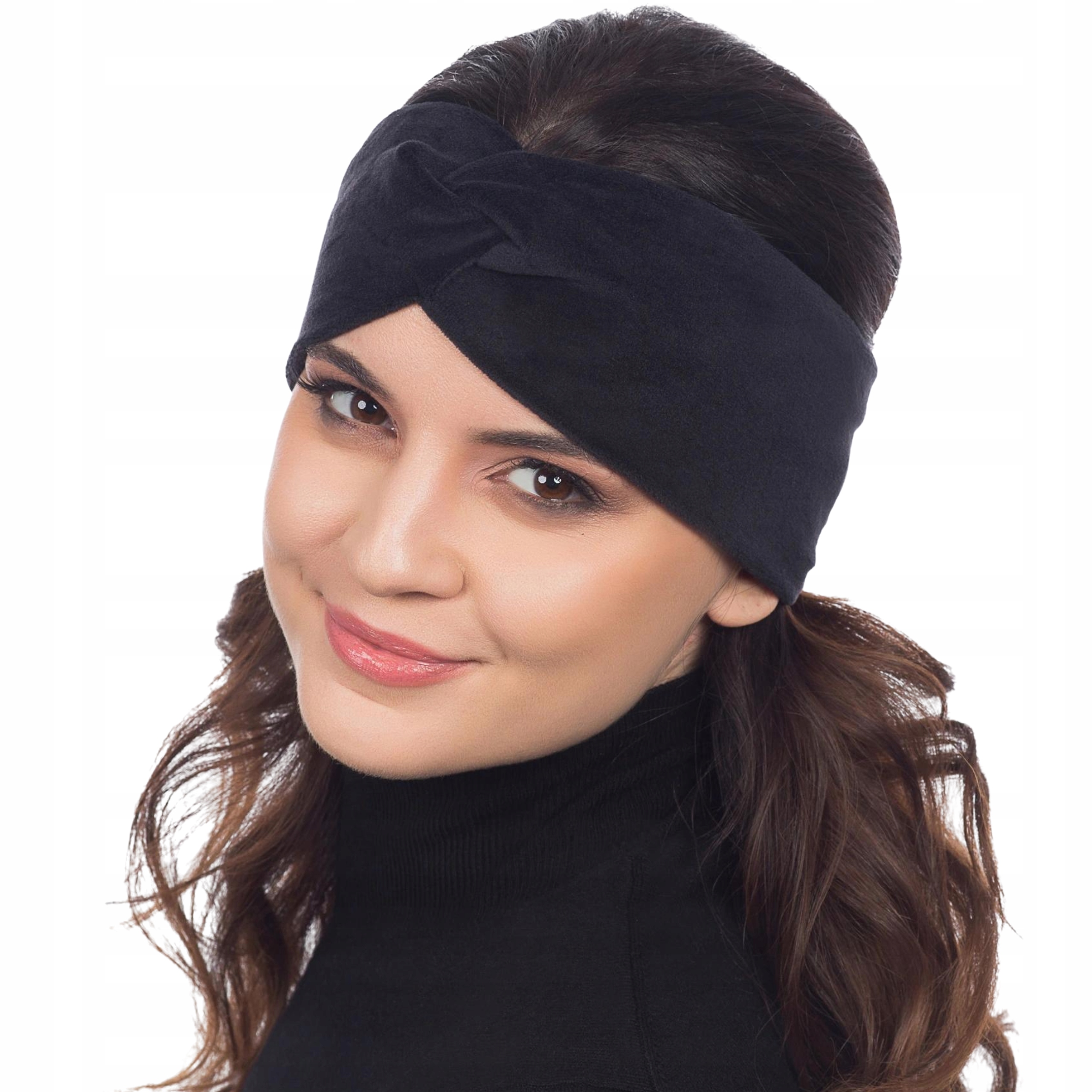 

Opaska Damska Welurowa Przeplatana Turban Welur