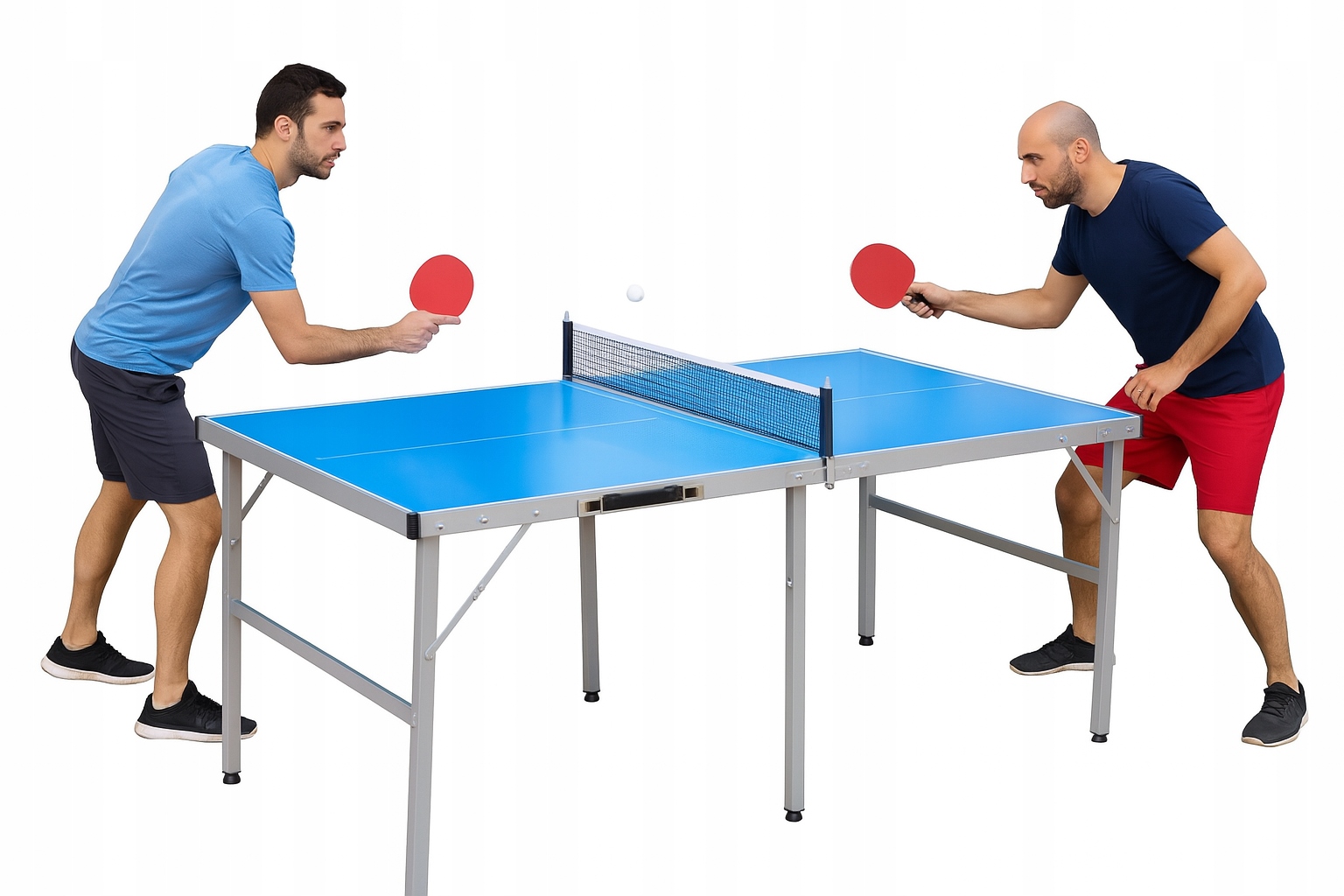 Stół do tenisa stołowego dla dzieci Atlas Sport aluminiowy składany 183x92