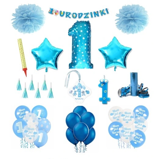 

Zestaw XL Balony Roczek Pierwsze Urodziny 1