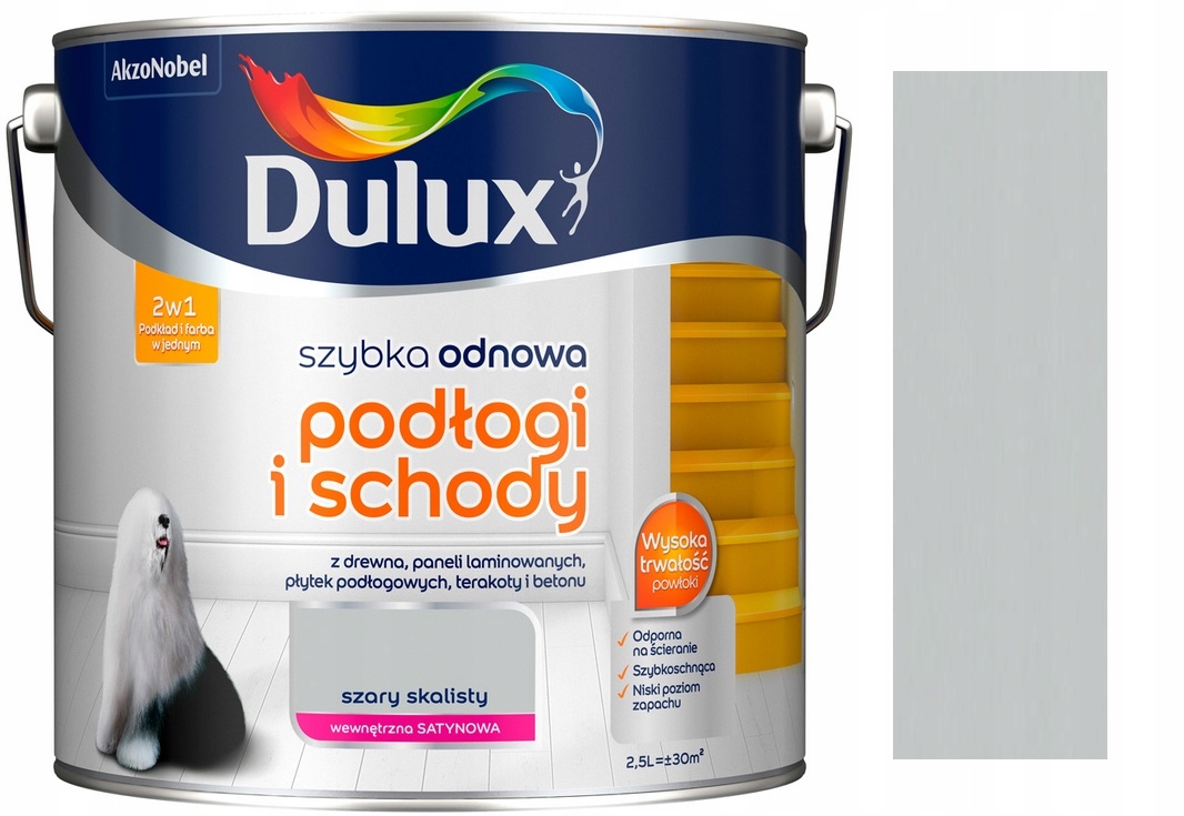 

Dulux Szybka Odnowa Podłogi Schody Szary Skal 2.5L