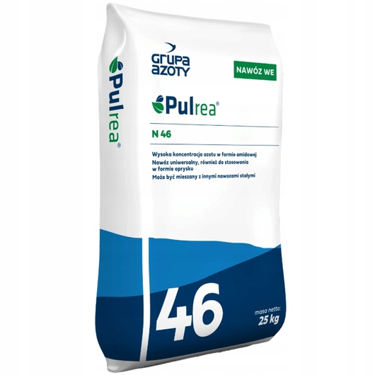 Mocznik Pulrea bez inhibitora 25kg Nawóz azotowy 46N Trawnik Krzewy