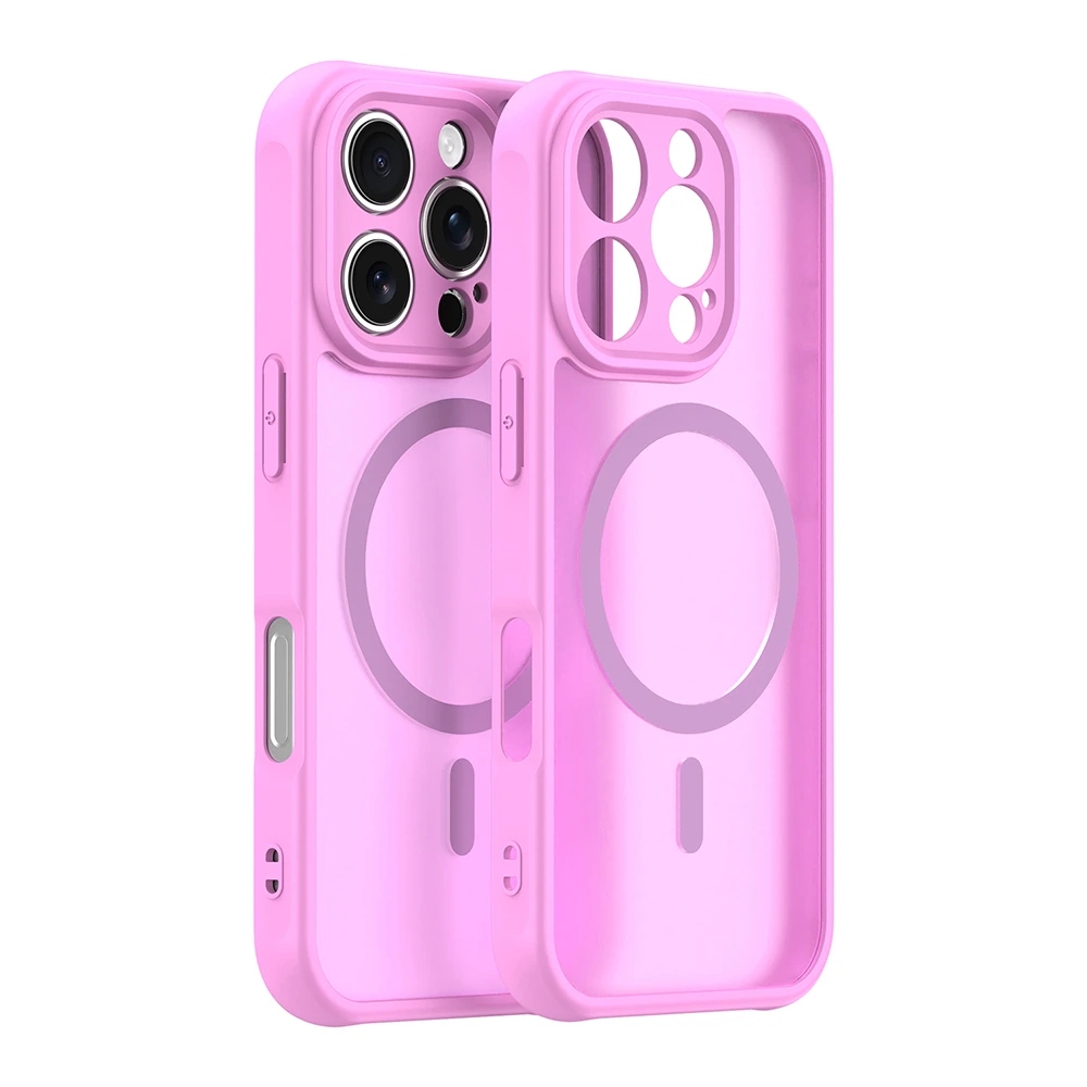 Techsuit – HaloFrost II MagSafe etui na iPhone 16 Pro – różowe
