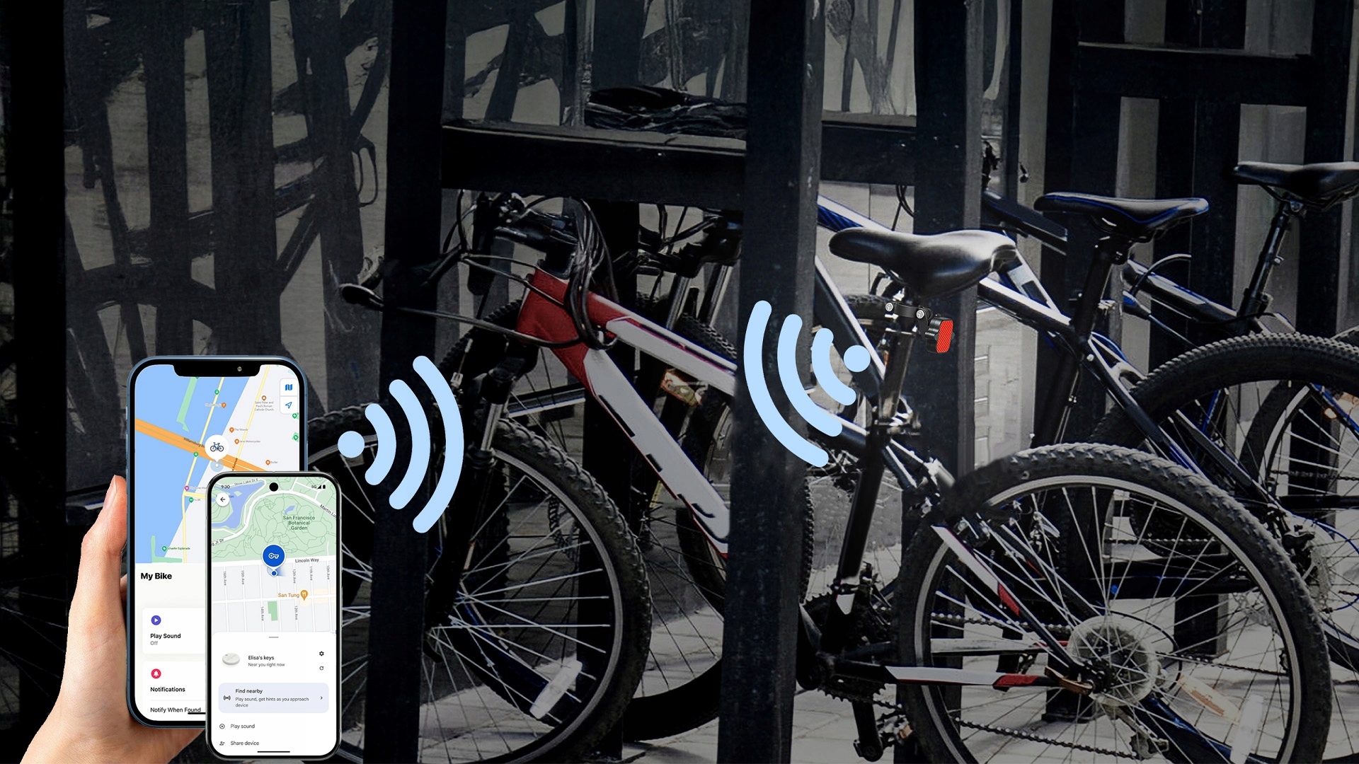 MiLi LiTag GPS локатор BT Duo ANDROID iOS APPLE задній світловідбивач для велосипеда