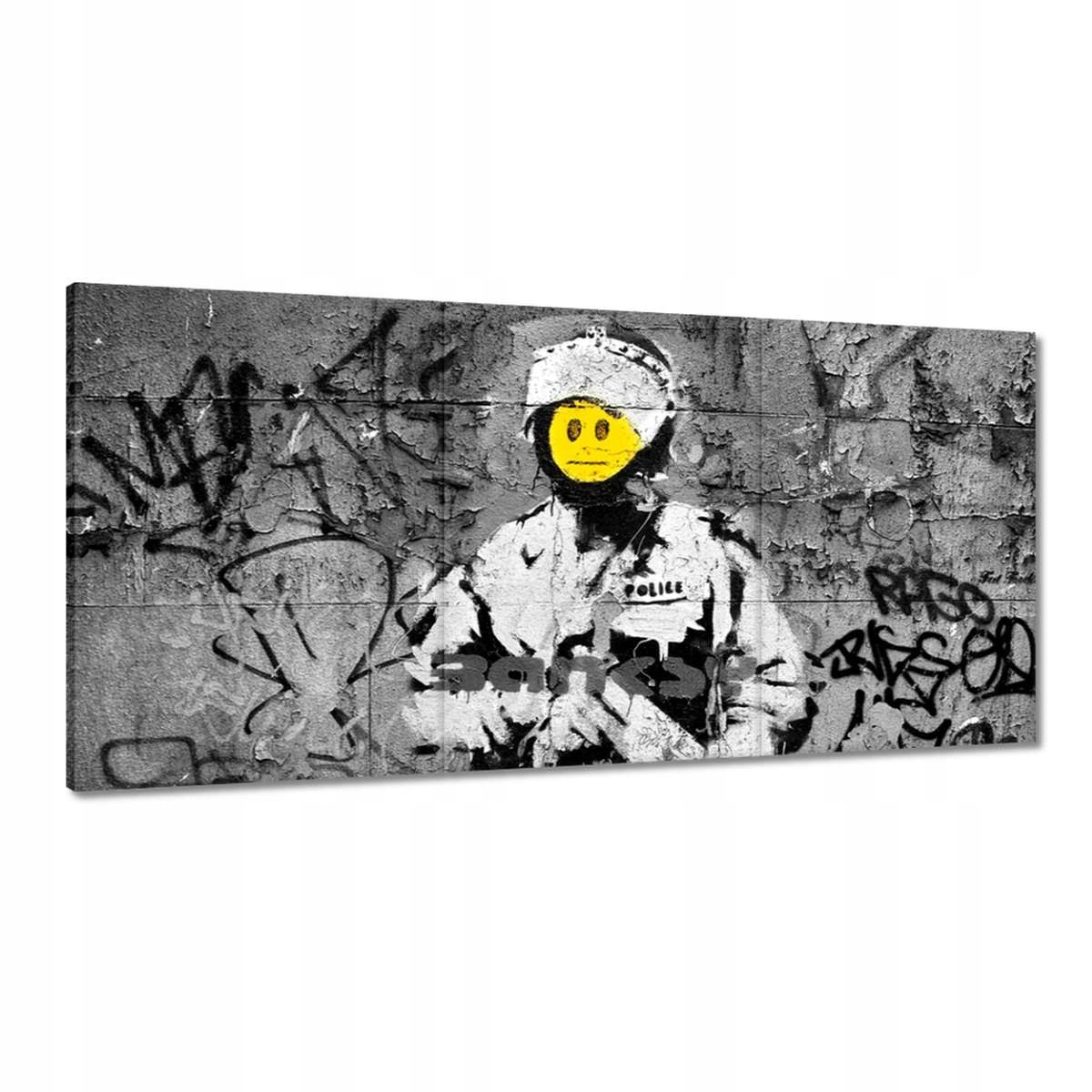 Obrazy 180x90 Banksy Smajlík