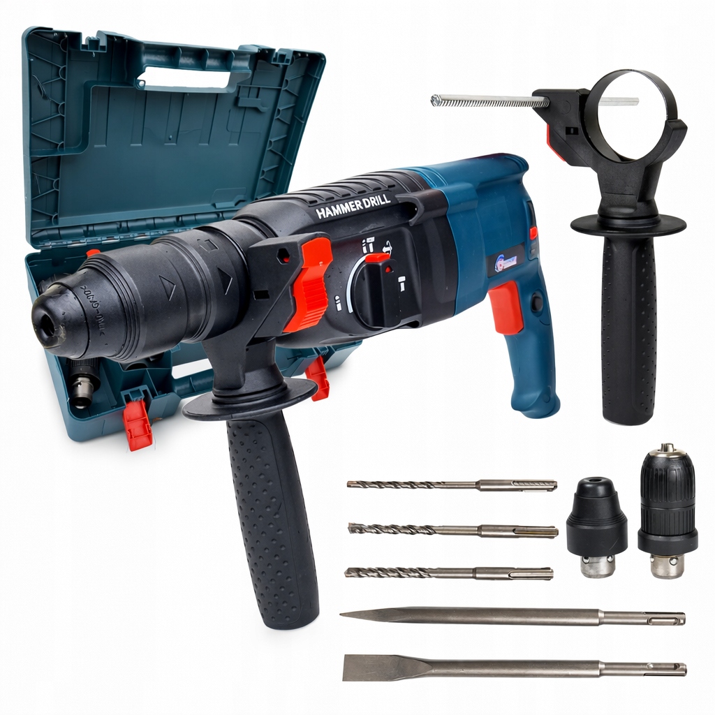 Młotowiertarka młot udarowy Sds Plus 3050W 4J 4 Funkcje Głowka Walizka