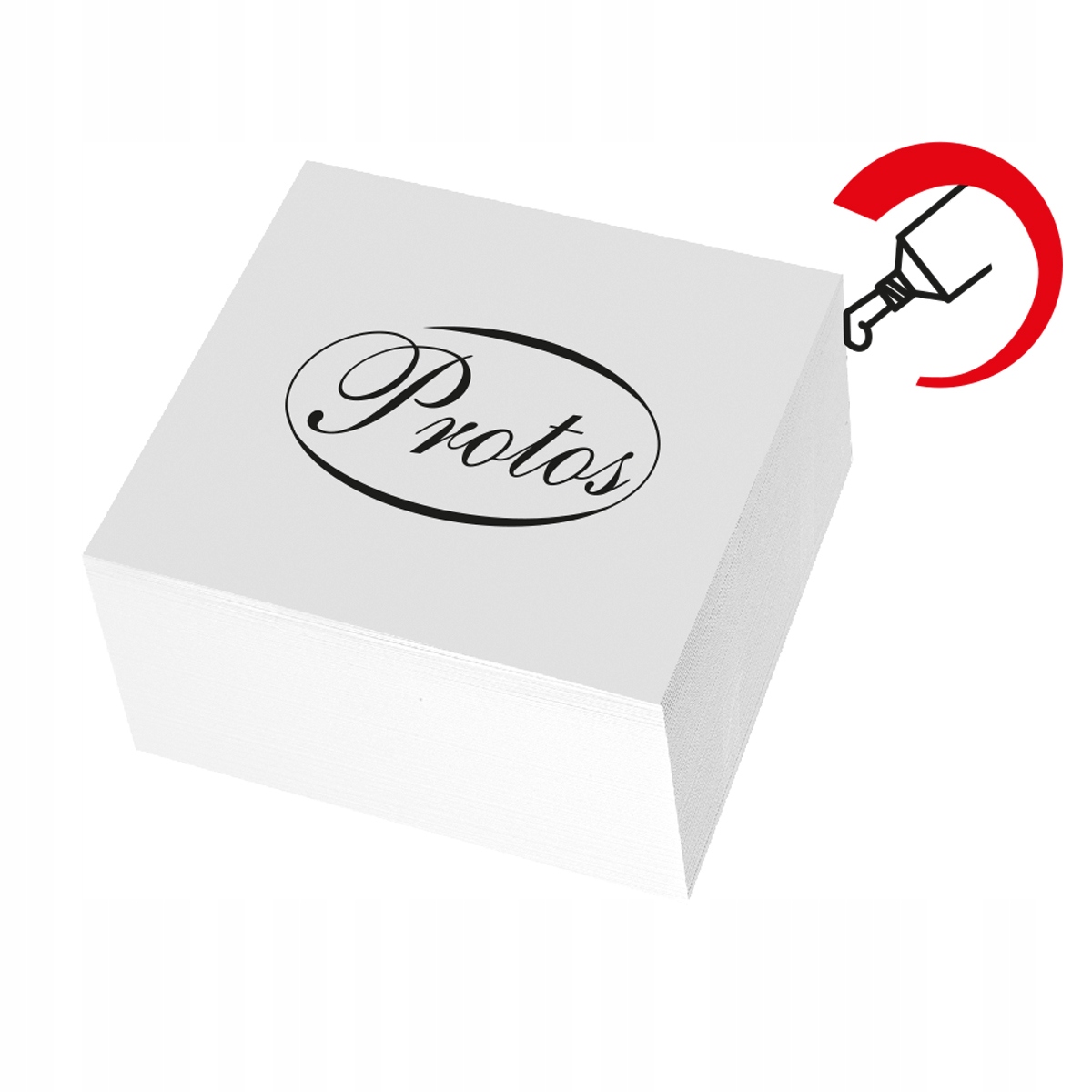 

Kostka biurowa mała biała klejona Protos