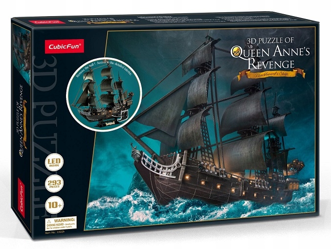 

Puzzle 3D Led Statek Zemsta Królowej Anny Klocki