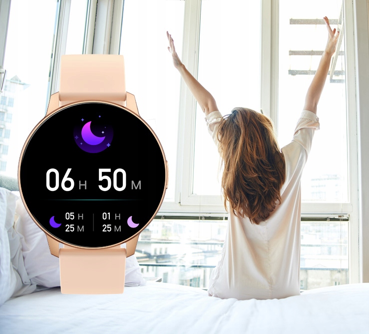 SMARTWATCH ZEGAREK DAMSKI POLSKIE MENU ROZMOWY SPORT PULS 2 PASKI AMOLED Komunikacja Bluetooth