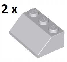 

Lego Light Bluish Gray Slope 45 st 2 x 3 3038 2szt
