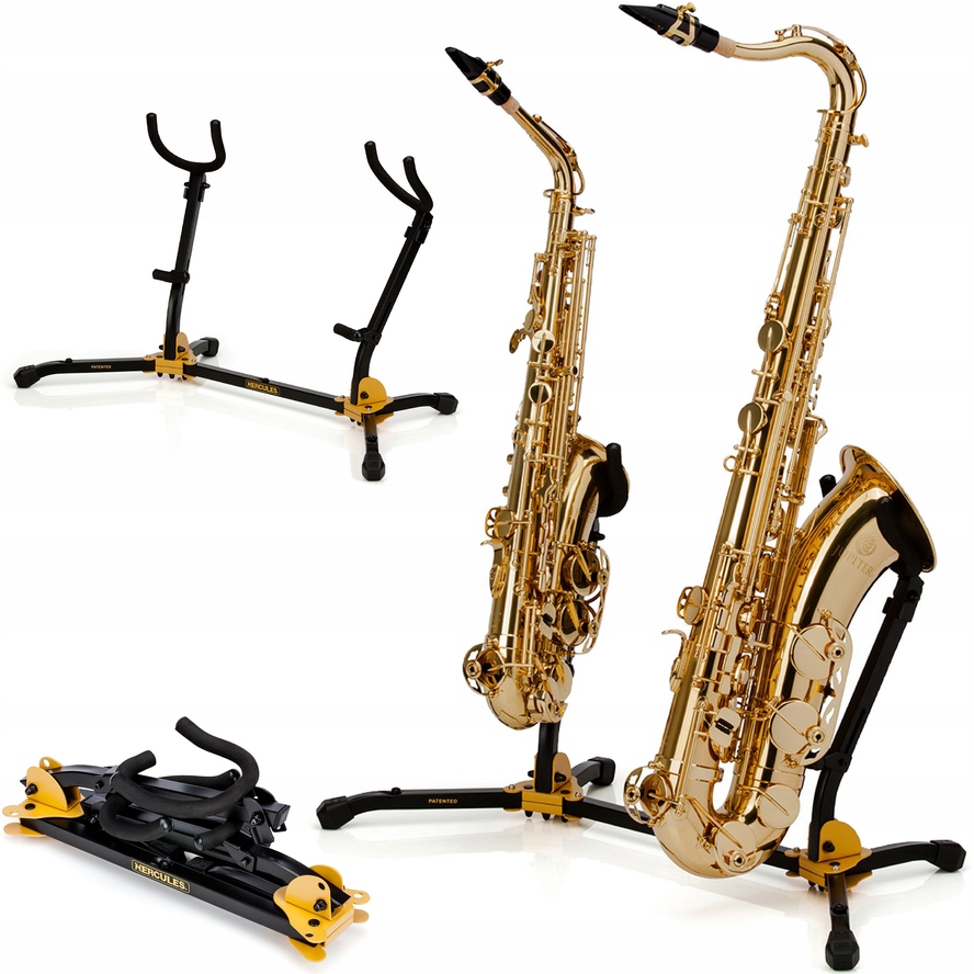 Stativ pro 2 altové saxofony tenorový dvojitý skládací Hercules DS537B