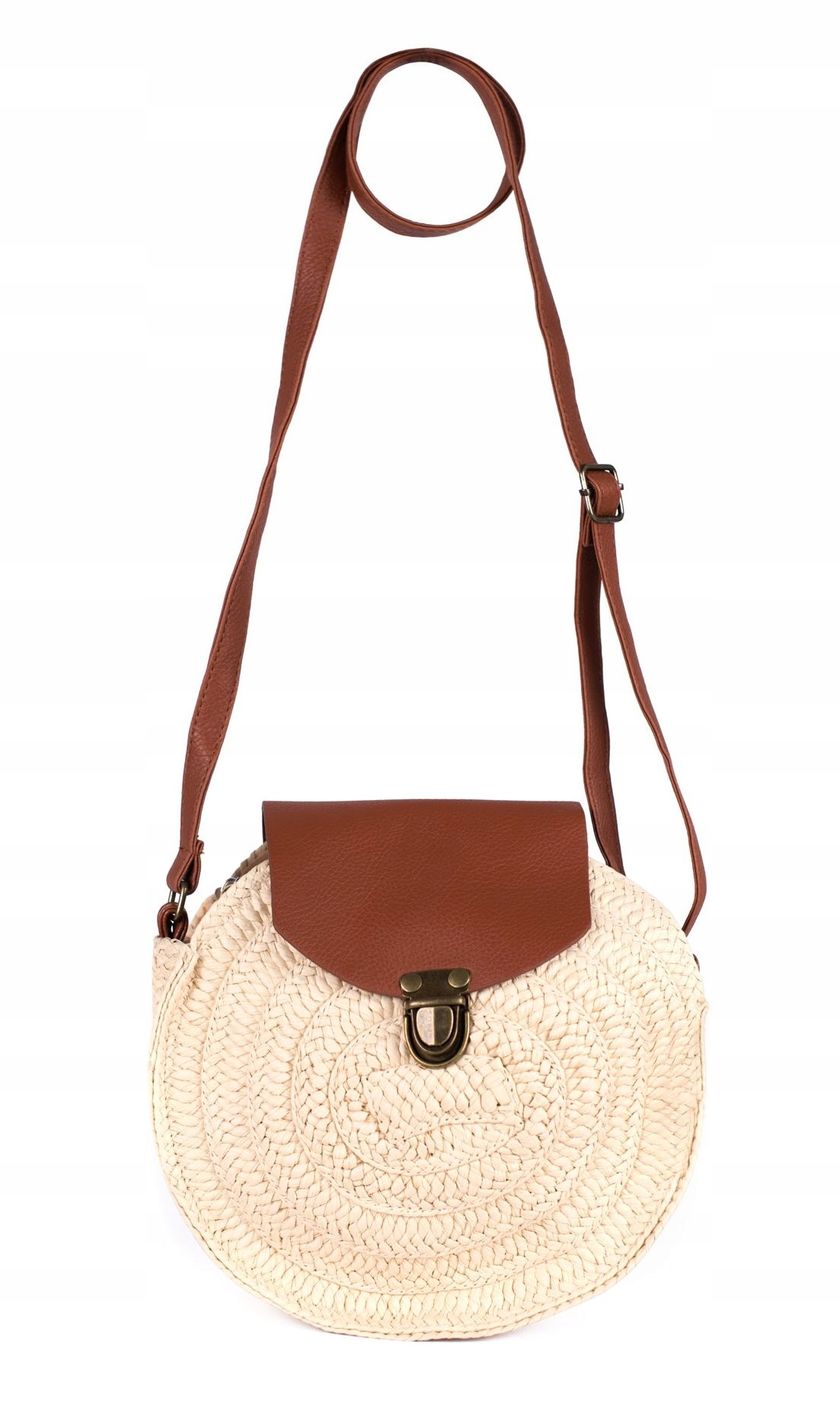 

Torebka Koszyk Damska Pleciona Okrągła na Lato