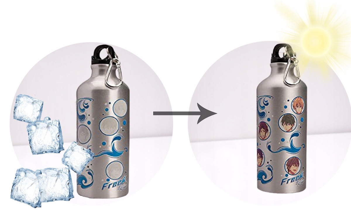 KUBEK BIDON MAGICZNA BUTELKA ZMIENIAJĄCA KOLOR Marka SD