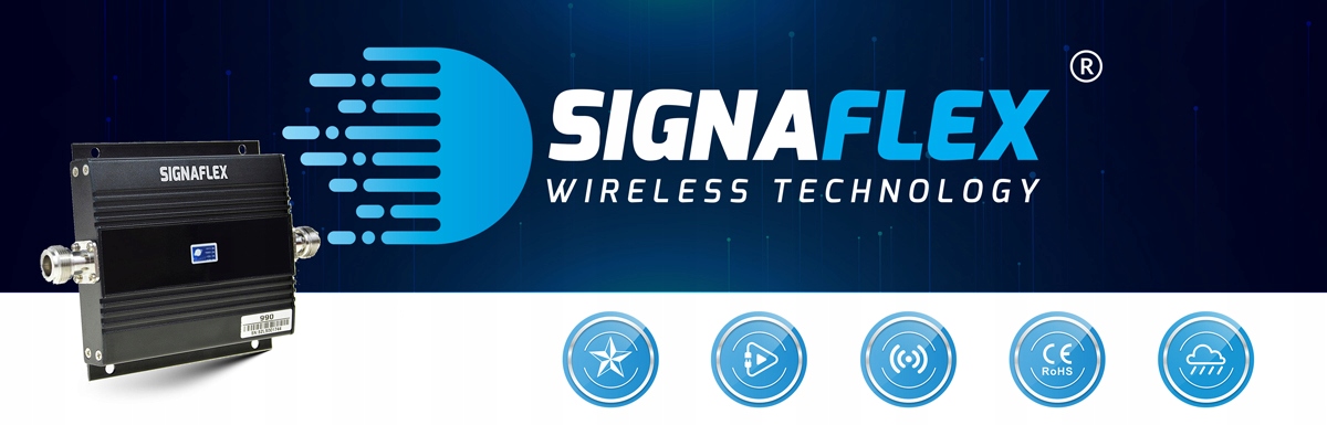 WZMACNIACZ REPEATER ZASIĘGU SYGNAŁU GSM 2G ANTENY Marka Signaflex