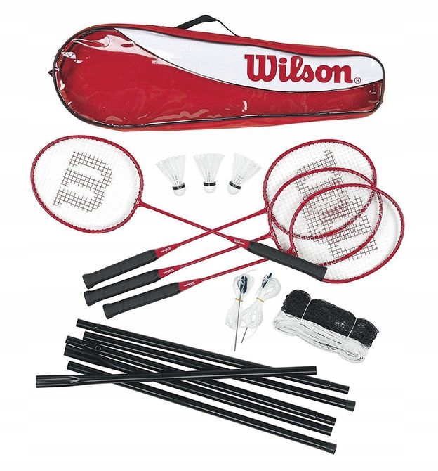 

Zestaw do Badmintona Wilson Tour 4 rakiety siatka