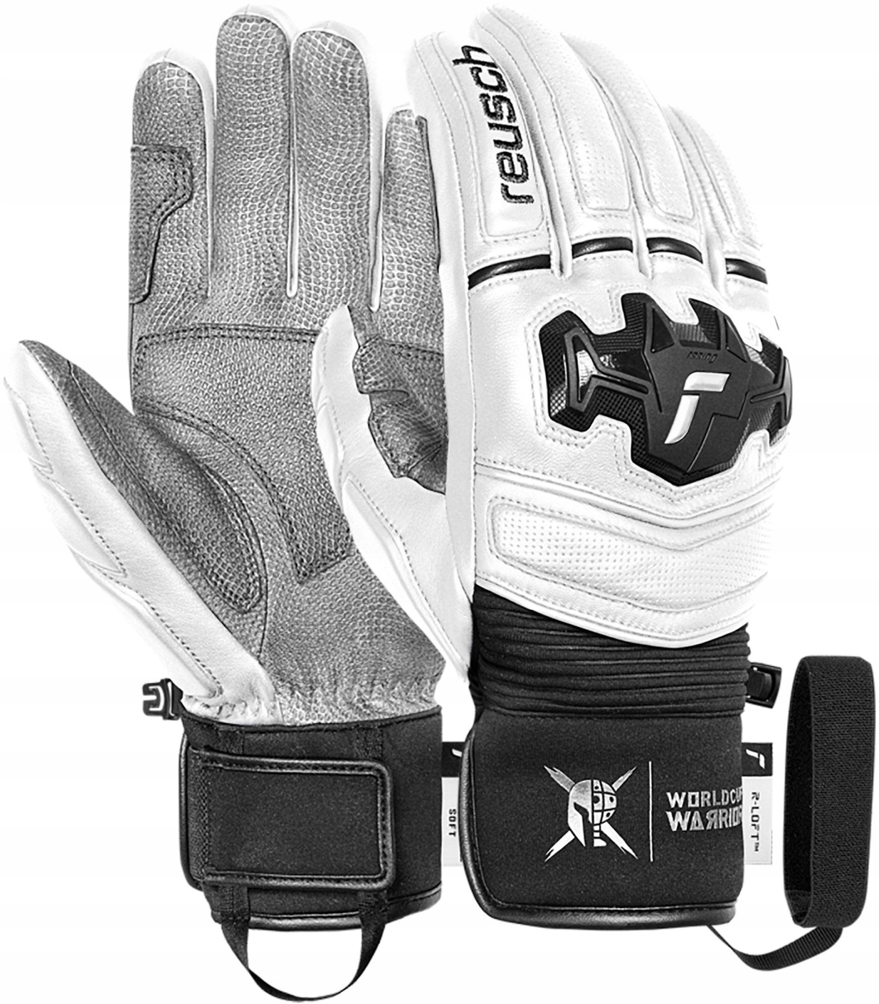 Rękawice Narciarskie Reusch Worldcup Warrior Champ Rozmiar: 8,5 M/L wht/blk