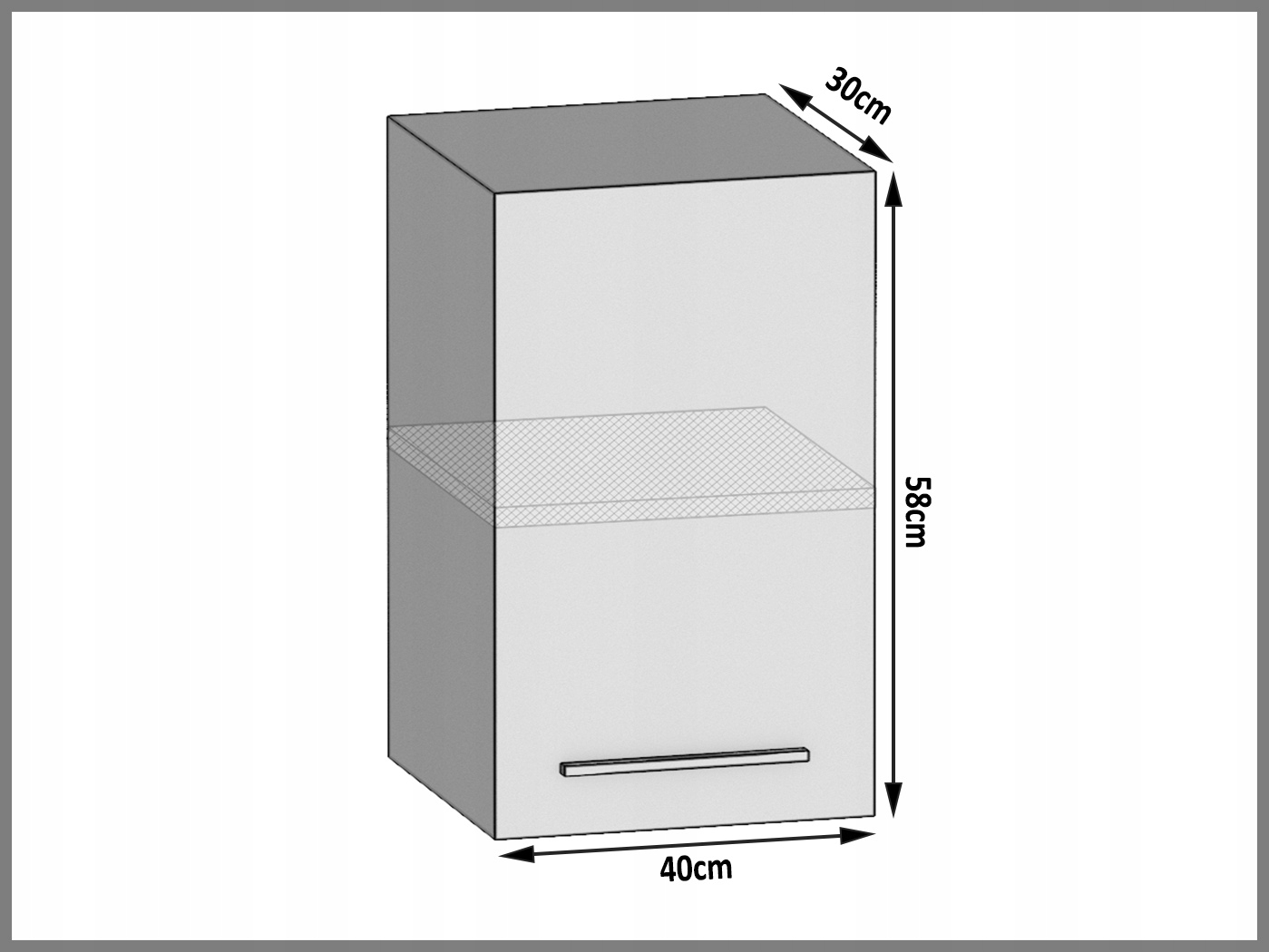 SZAFKA KUCHENNA 40 CM BELINI Kod producenta SG40/0/WT/WT/0/E