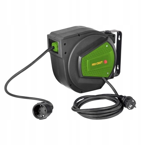 Procraft kábel predlžovací 230V, 15m, Automatický Navijak EK15, max. 1500W