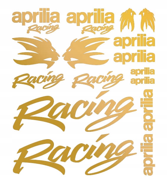 APRILIA RACING наклейки XXL золото, серебро, медь