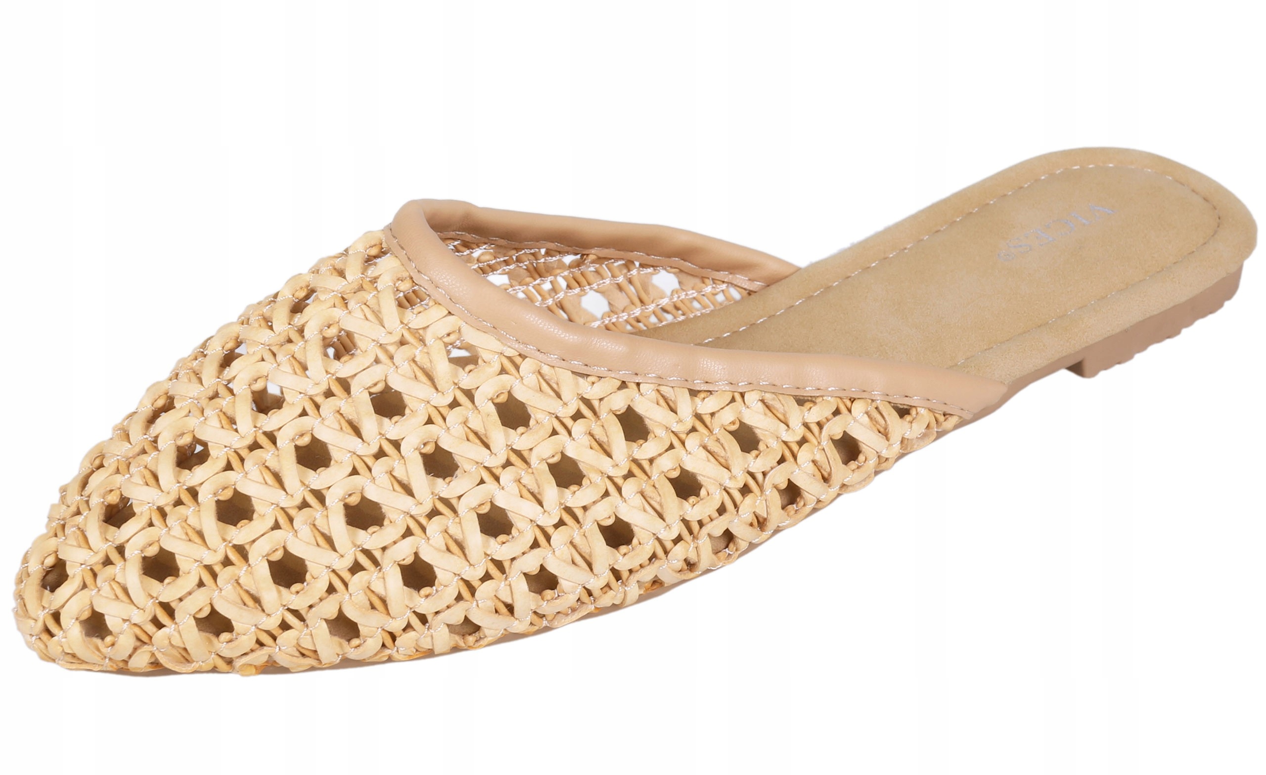 

Damskie klapki o słomkowej fakturze Vices 40 Eu