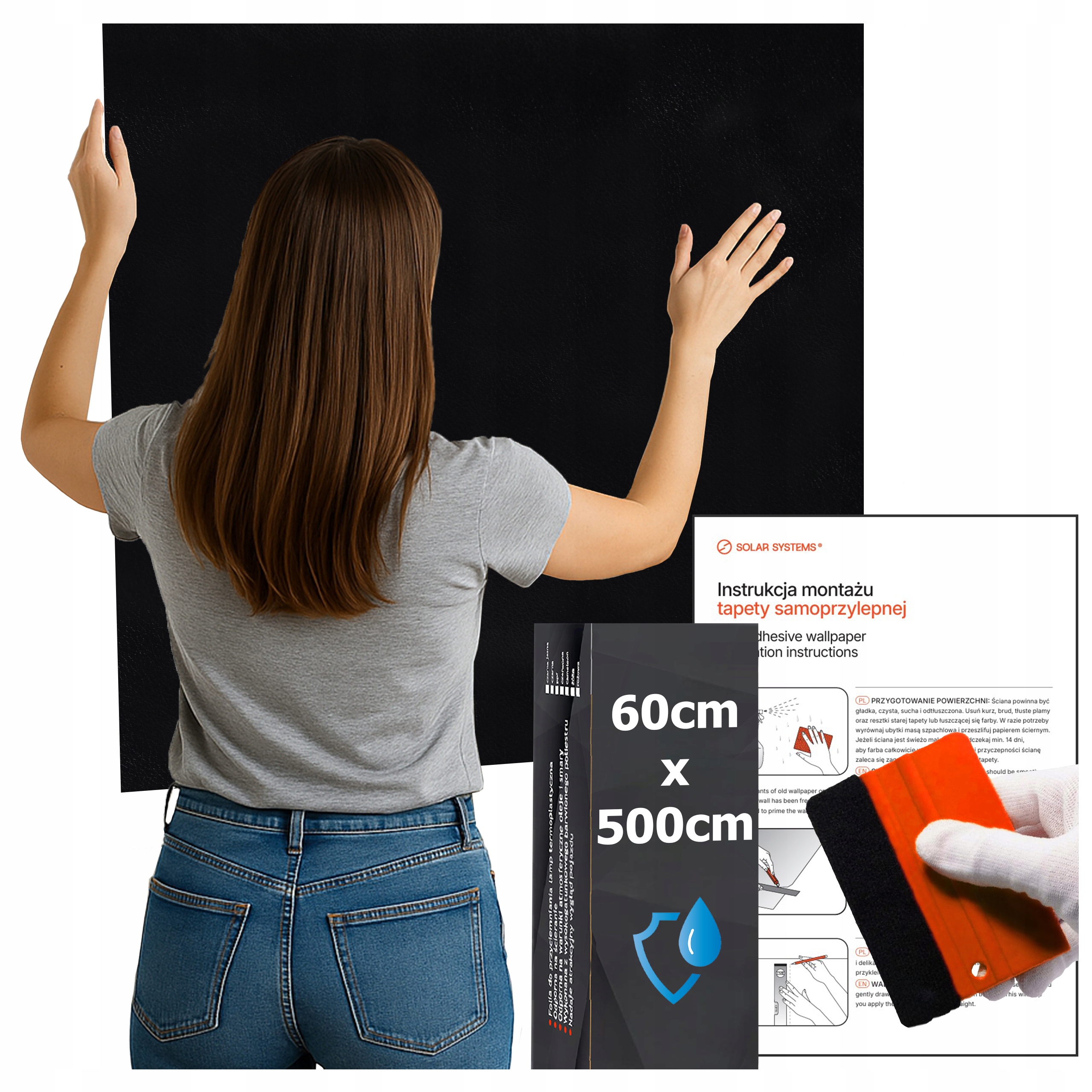 Tapeta Samolepicí Voděodolná Do Kuchyně Na Zeď Nábytek Černá Kůže