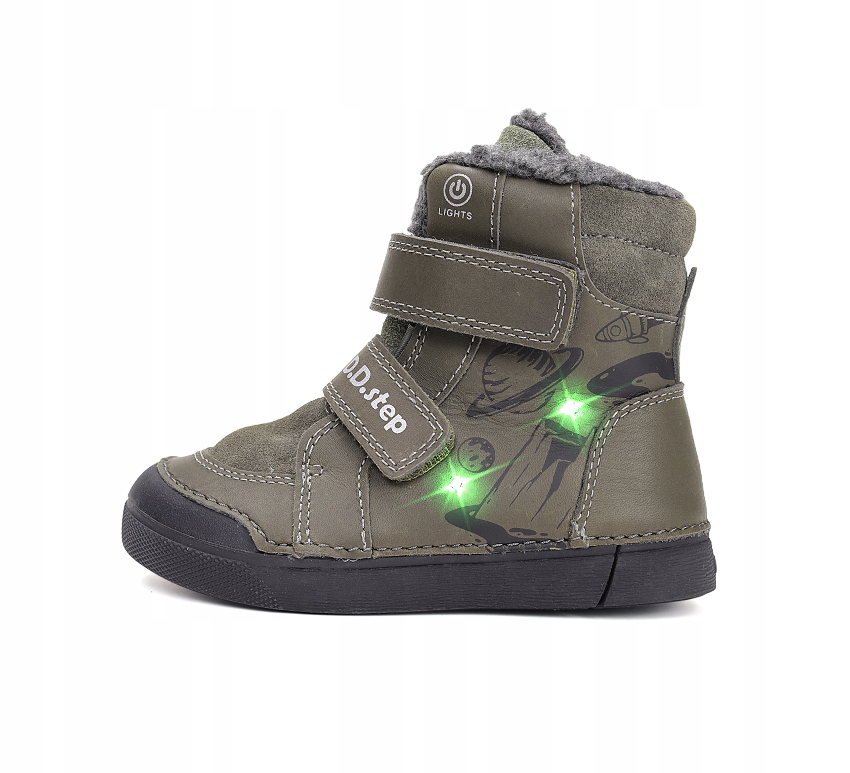 D.D. Step Zimowe Trzewiki Ocieplane W068-52998M Khaki r.27