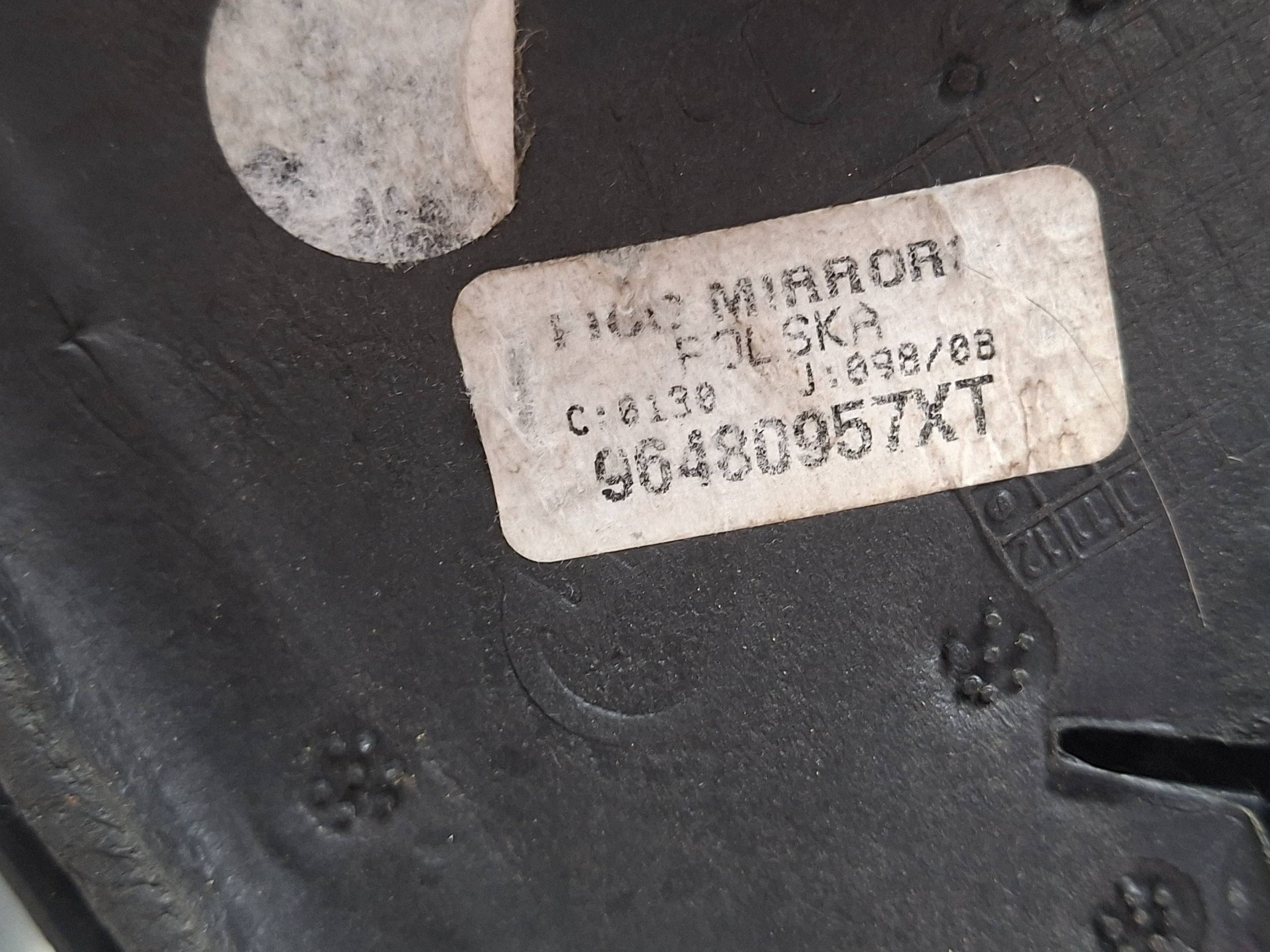 mirror right 7 vertical 96480957XT PEUGEOT 206 2002