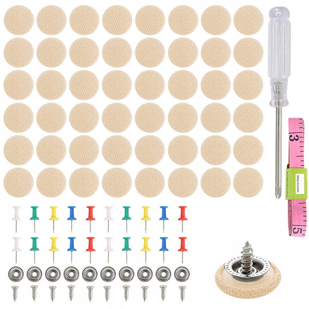 ZESTAW NAPRAWCZY DO PODSUFITKI SAMOCHODOWEJ BEŻOWY DO NAPRAWY 100szt