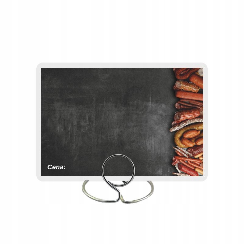 

Czarne cenówki laminowane na mięso i wędliny 50s