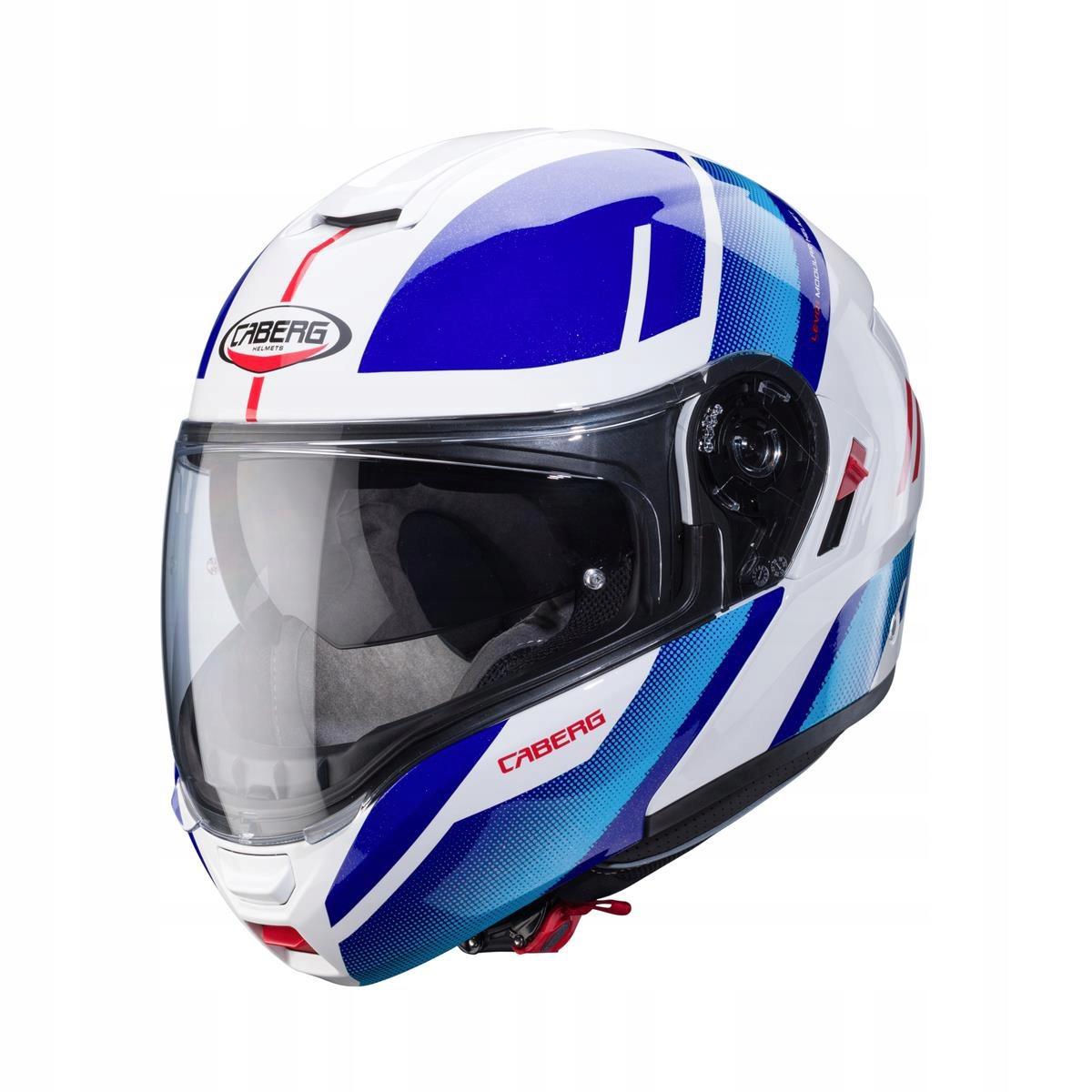 Caberg Čeľusťová Prilba Flip-up Model Levo X Manta Farba Biela/modrá/čer