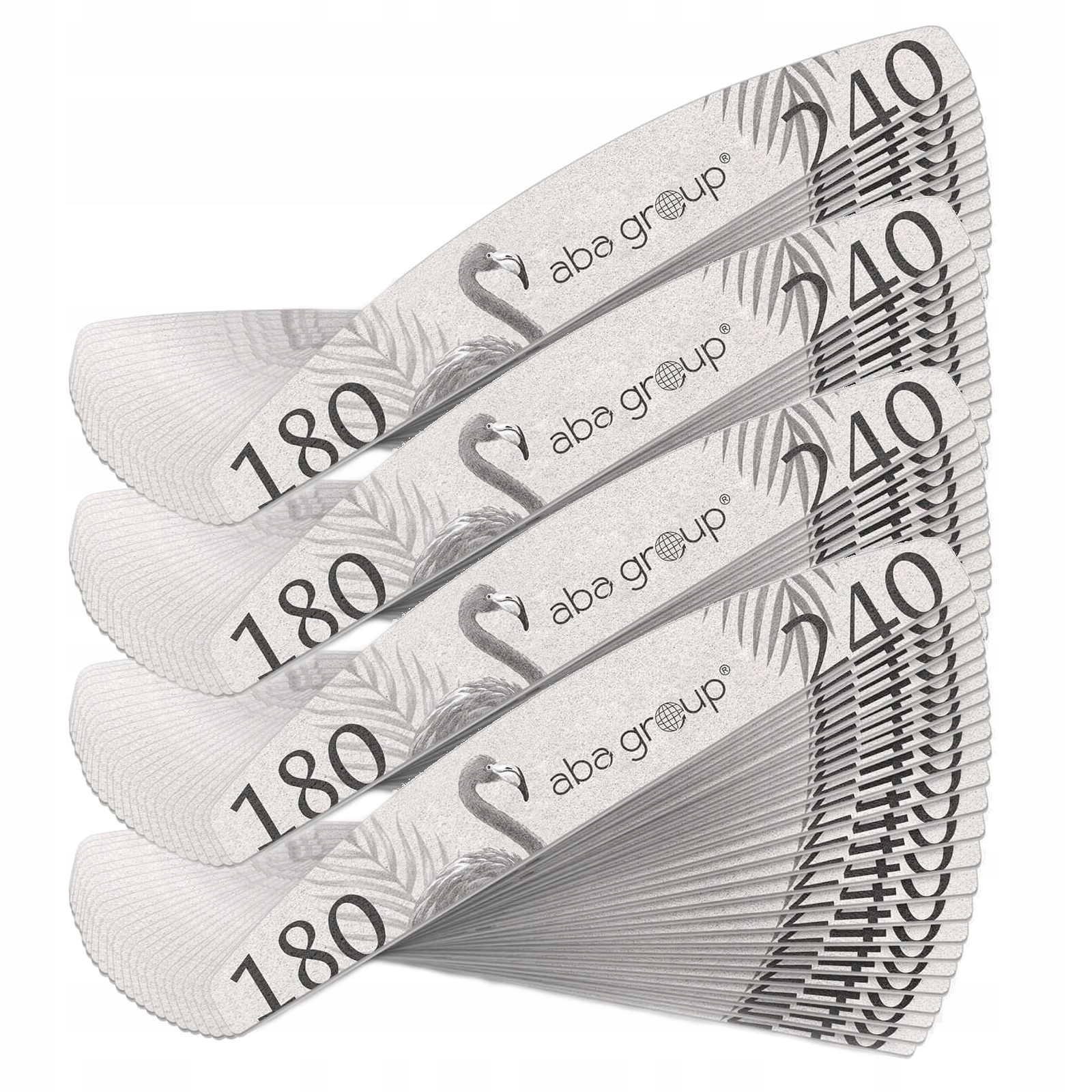 Aba Group Pilník Na Nehty Půlměsíc 180/240 Slim Plameňák 100 Kusů