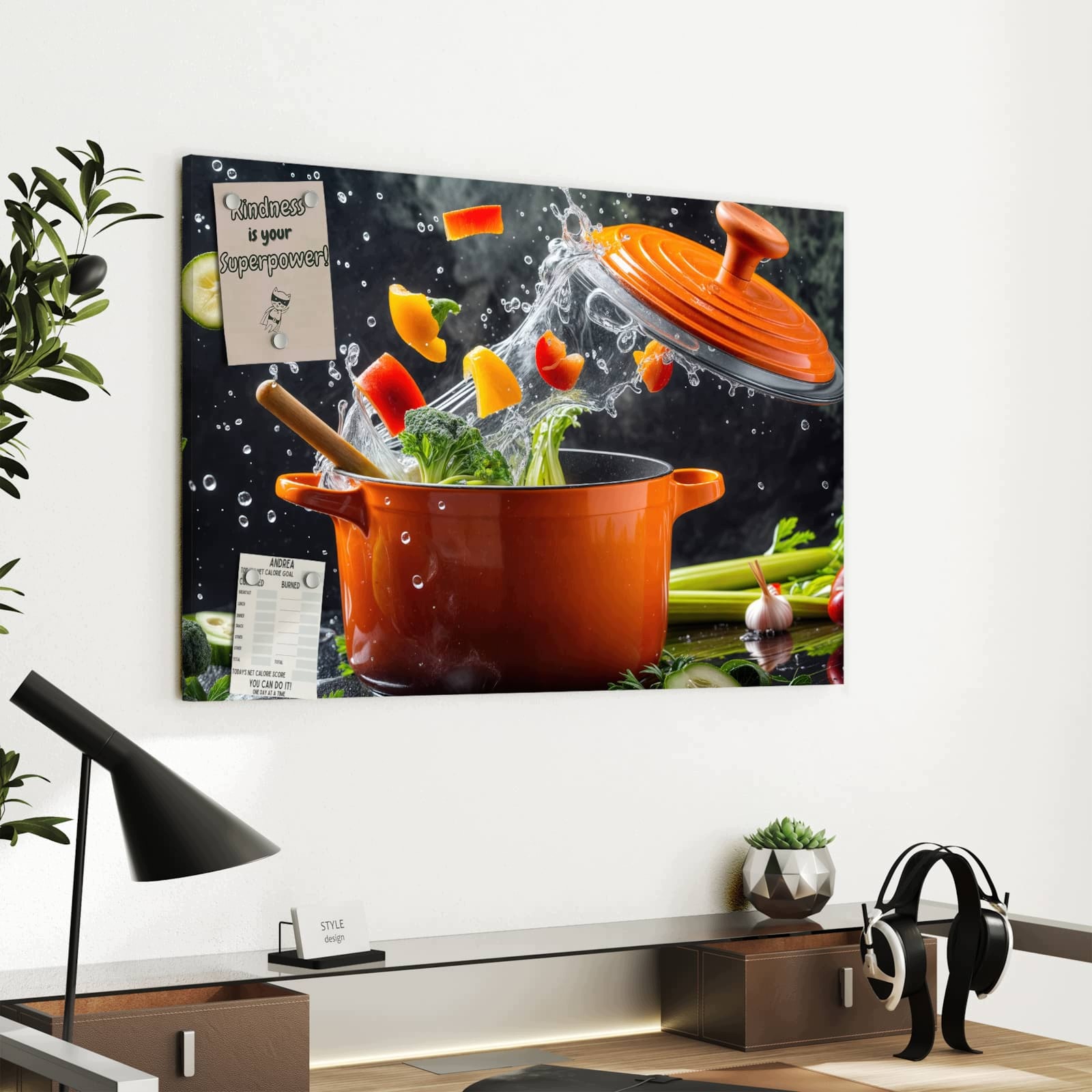 Magnetická tabule Garnek Zelenina 60 × 40 cm