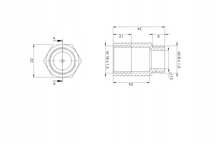 Emulator drugiej sondy lambda fi13 l34 mosiężny Numer katalogowy części gz-32-01