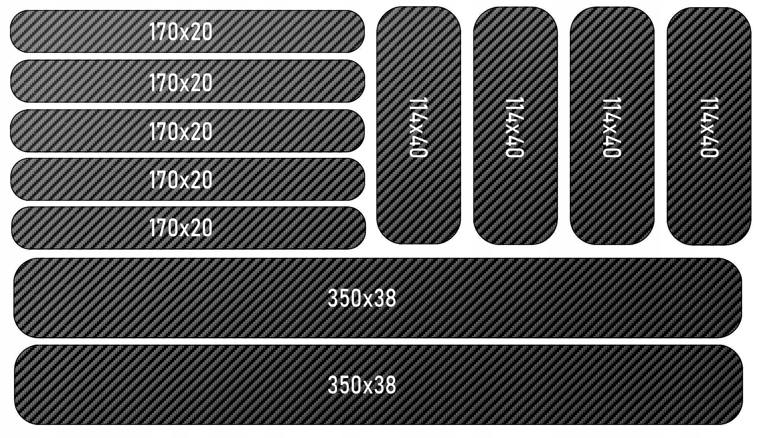 

Naklejki ochronne Folia Carbon na rower 11 szt