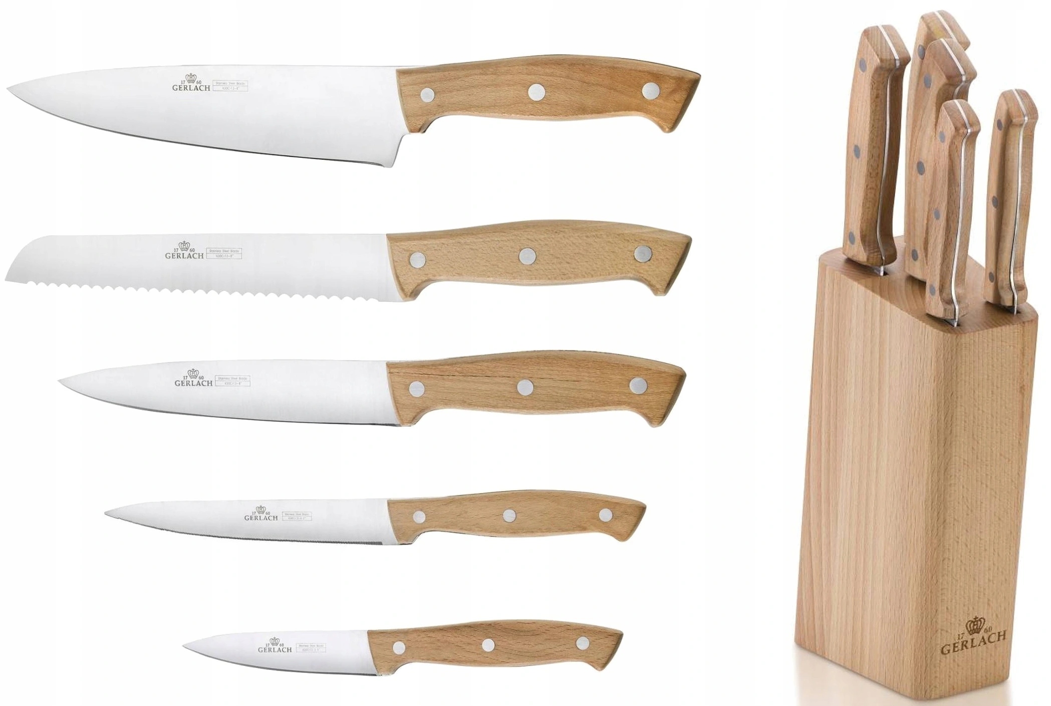 

Komplet Noży Gerlach 959A-8 Zestaw 5 Noży