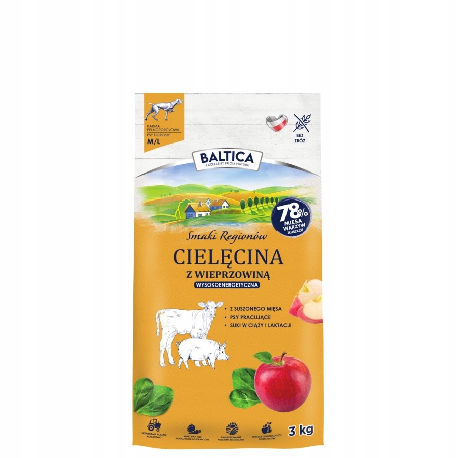 Levně Baltica Chutě regionů Telecí maso s vepřovým masem M/L 3 kg