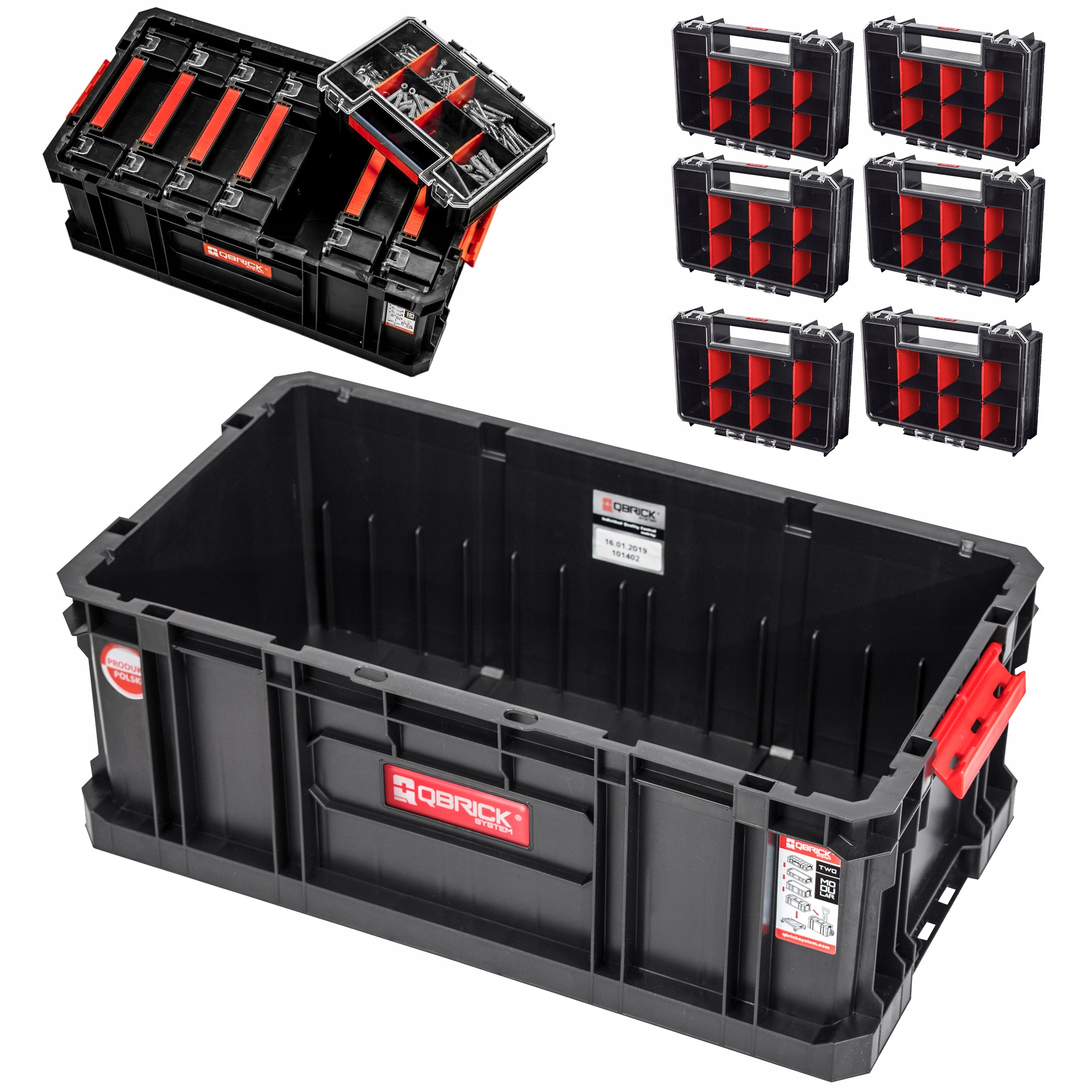 Box Na Nářadí Qbrick System Two Toolbox Plus Kuweta 6 x Organizer