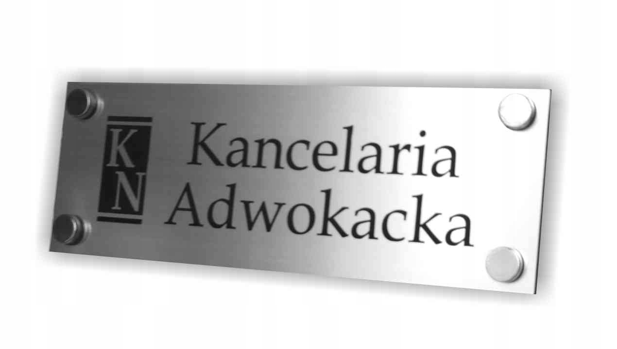 Tabliczka Kancelaria Parafialna Biuro Gabinet Prezes 13x7 cm dystanse EAN (GTIN) 5906154603508