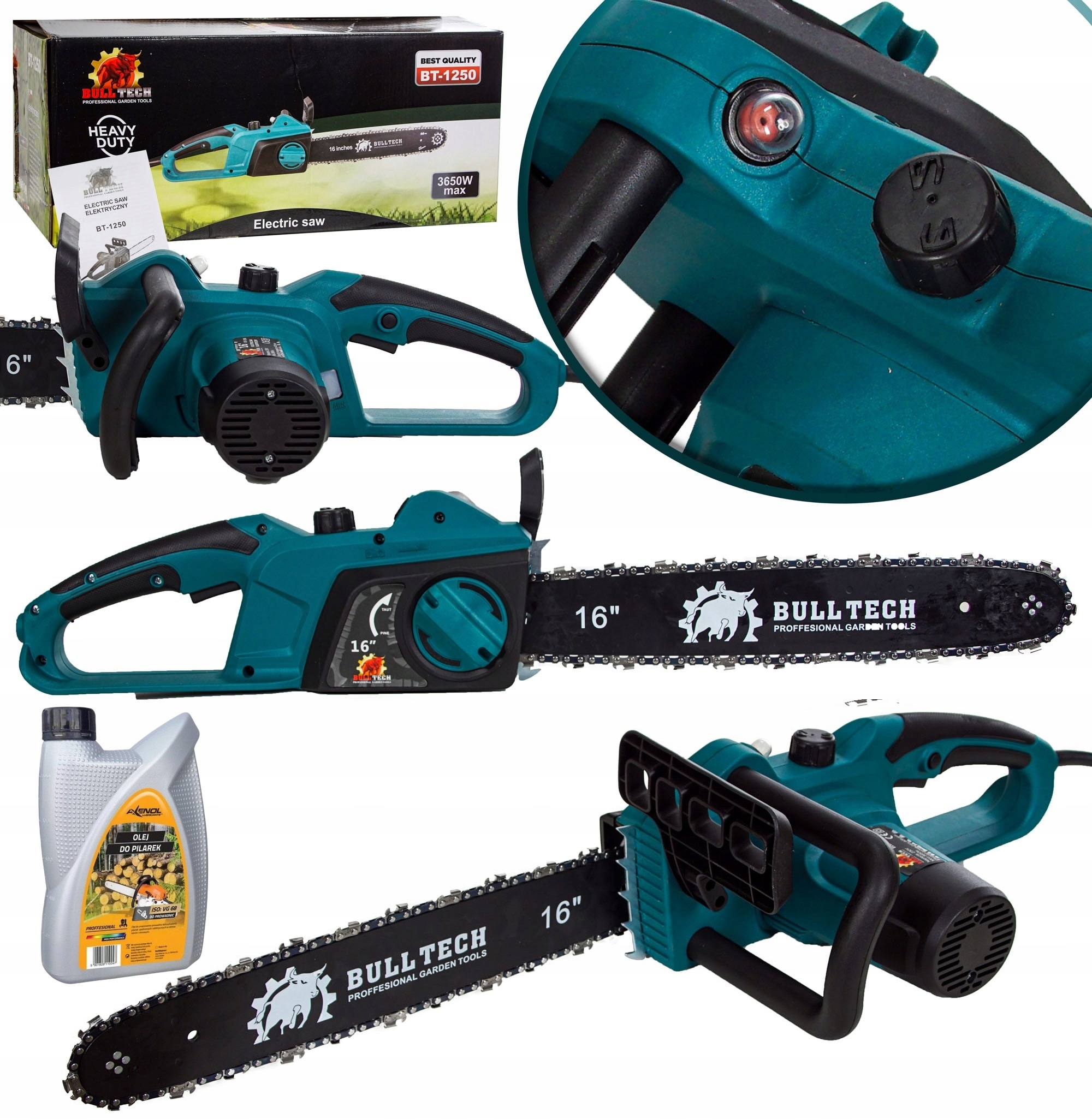 MOCNA PIŁA ELEKTRYCZNA PILARKA DO DREWNA 3650W