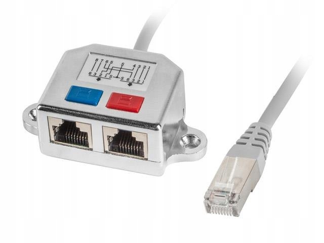 Kabel rozdzielacz Lan Lanberg RJ-45 na 2xRJ-45 Ftp (2 urządzenia na 1 kablu