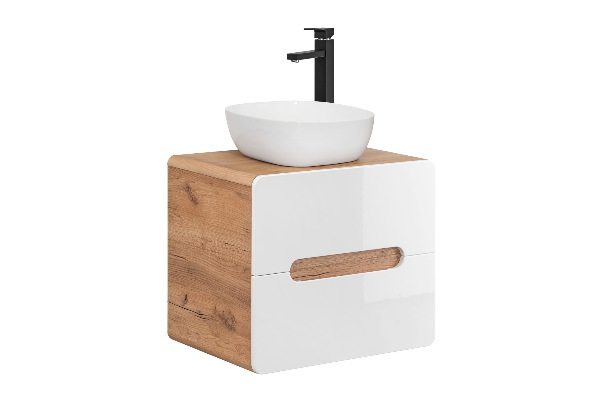 SZAFKA ŁAZIENKOWA Z UMYWALKĄ NASTAWNĄ ARUBA 60CM