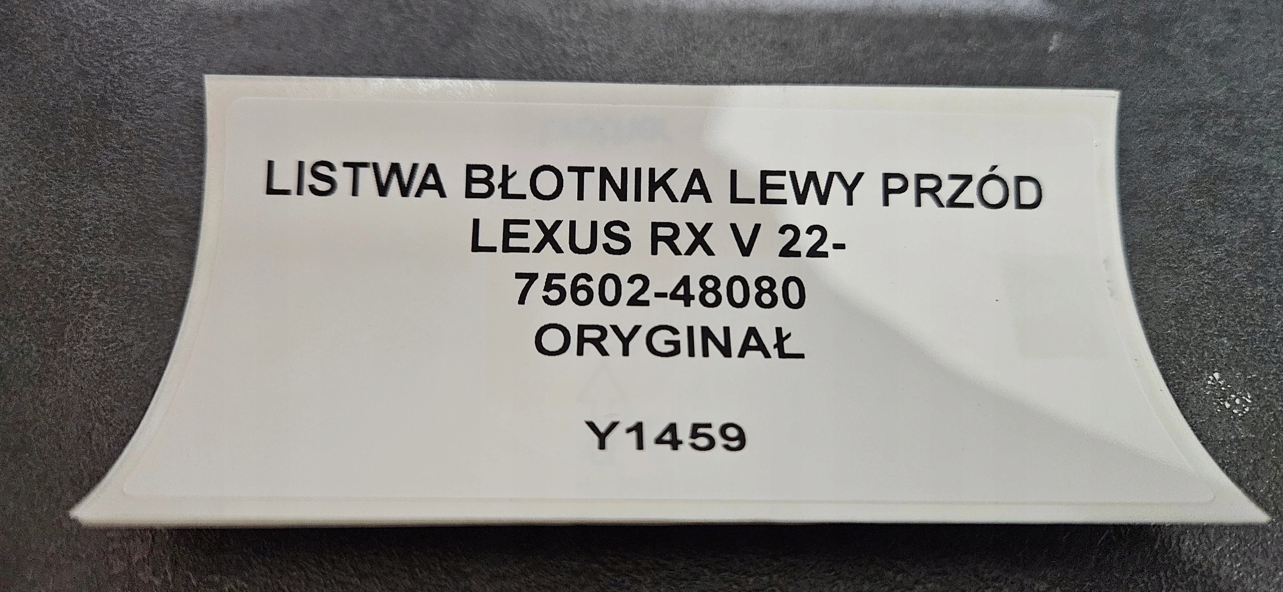 lišta blatníku levý předek LEXUS RX V 22- originál 75602-48080