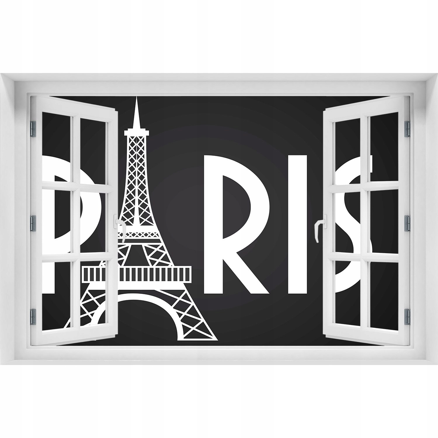 

Fotoobraz Naklejka ścienna 3D Okno Paryż 120x80