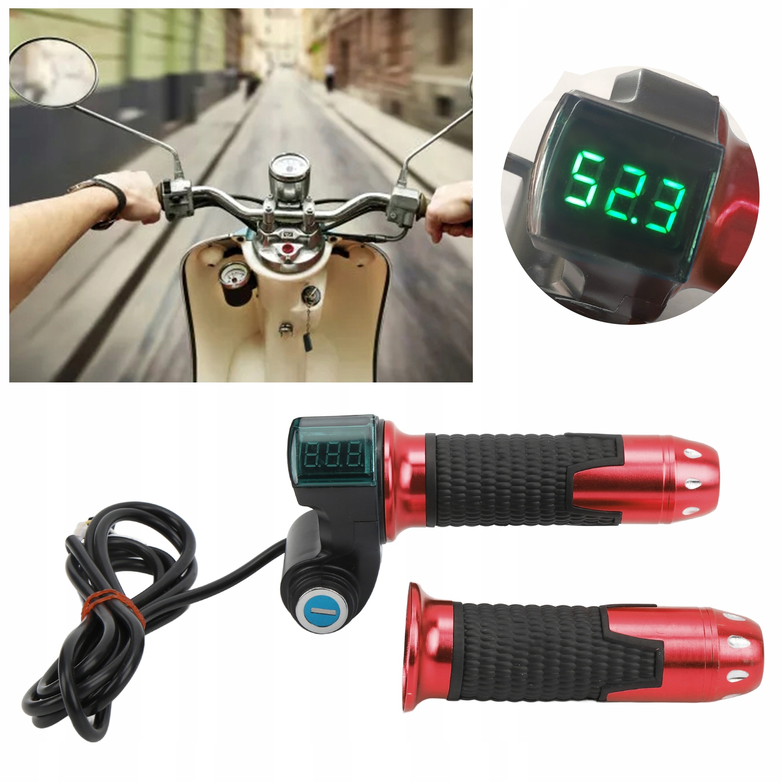 DO HULAJNÓG ELEKTRYCZNYCH UCHWYT PRZEPUSTNICY Z ZIELONYM CYFROWYM