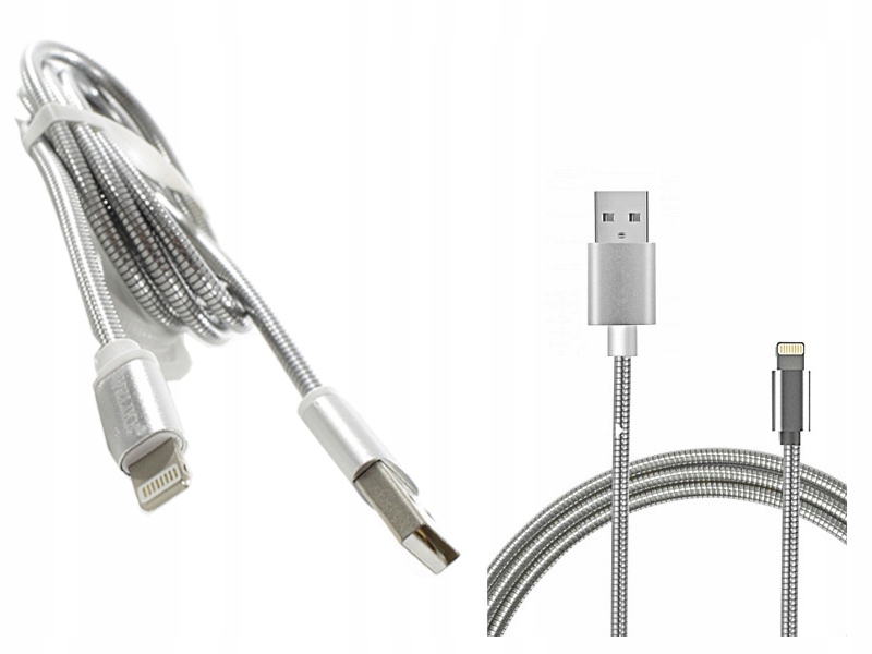 

Kabel Metalowy Do Telefonu iPhone 7 7+ plus 8 X
